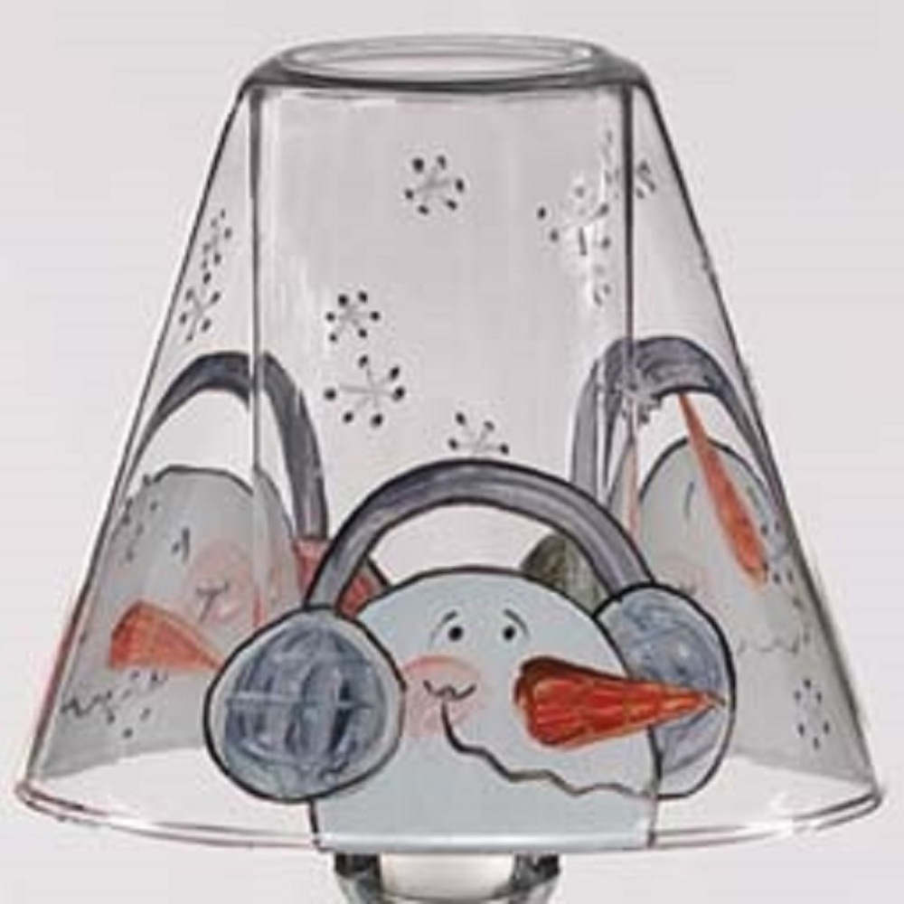 *Hand Painted Snowman Candle Lamp Shade #78729 (NWT) 50% OFF SALE